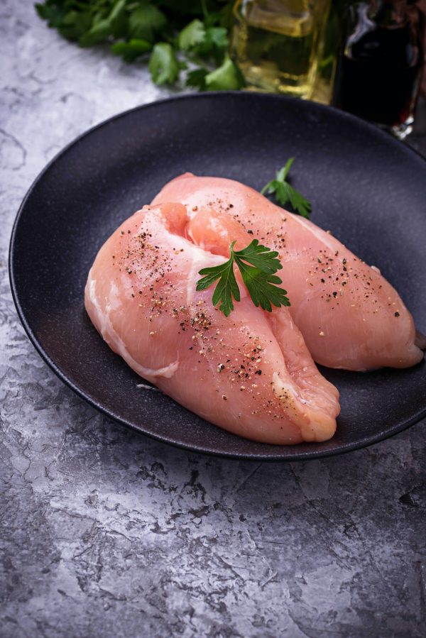 Raw chicken breasts or fillets